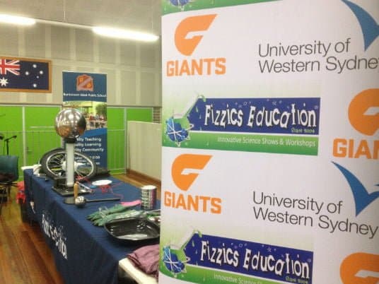 Science with GWS Giants supprted by Fizzics and University of Western Sydney