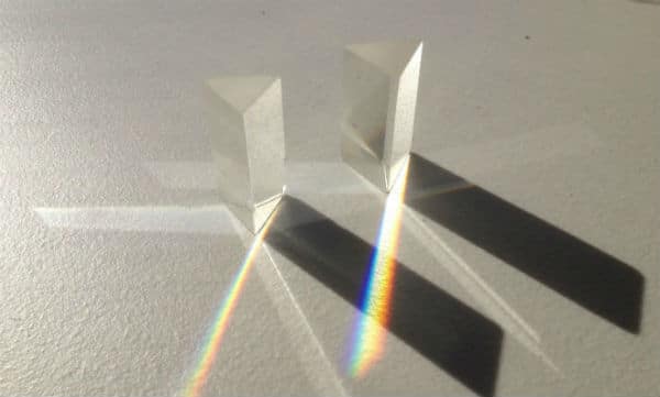 Rainbows coming out of a prism 
