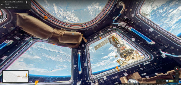 Inside the ISS Cupola February 2017 Image via Google Maps 