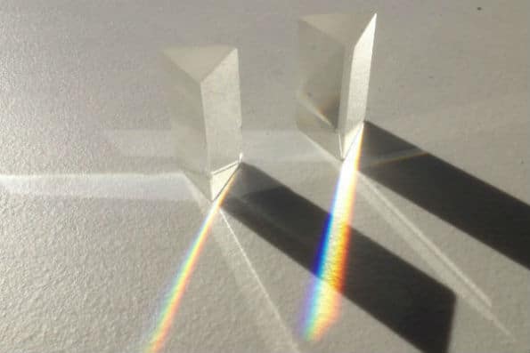 Rainbows coming out of a prism 