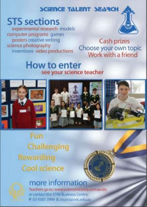 Science talent search poster