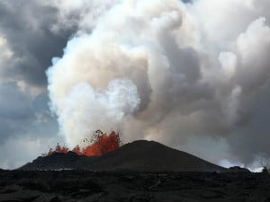 Volcano lava fountain kilauea