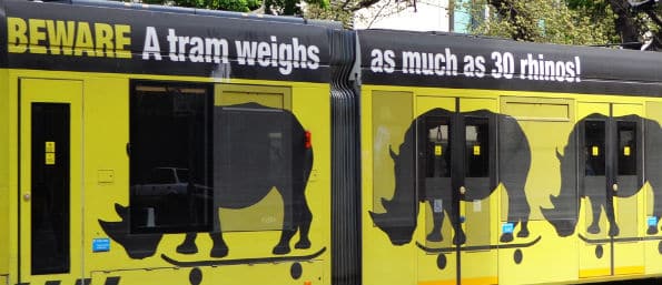 yarra tram rhino signage