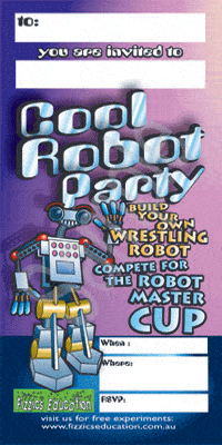 robot party invitation