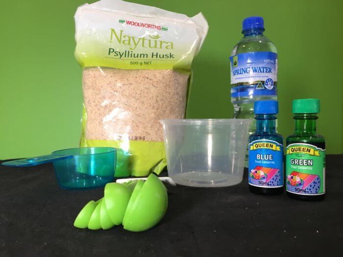 Edible flubber slime science experiment - materials needed