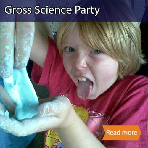 Blue slime dripping out of a kid's hands